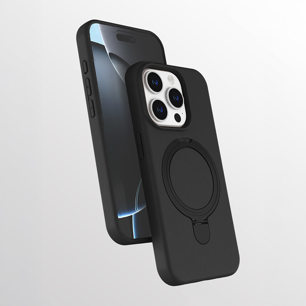 Apple iPhone 15 Pro Uyumlu Kılıf M-safe Şarj Özellikli Standlı Zore Samara Kapak