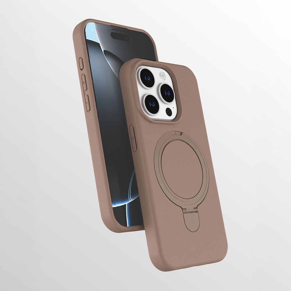 Apple iPhone 15 Pro Uyumlu Kılıf M-safe Şarj Özellikli Standlı Zore Samara Kapak