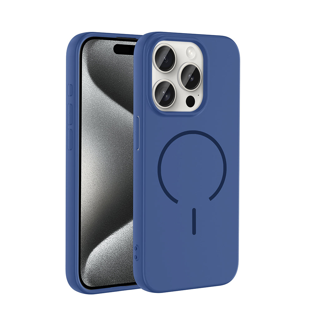 Apple iPhone 15 Pro Uyumlu Kılıf M-safe Şarj Özellikli Zore Meta Kapak