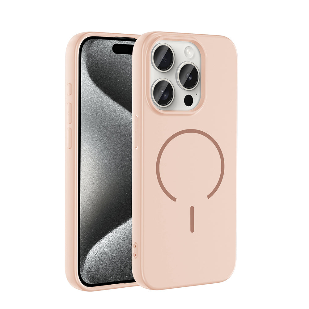 Apple iPhone 15 Pro Uyumlu Kılıf M-safe Şarj Özellikli Zore Meta Kapak