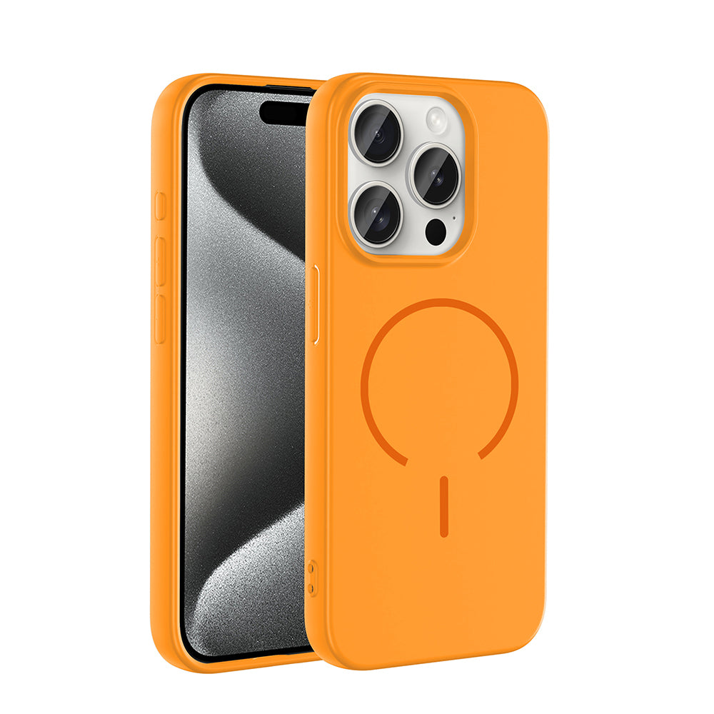 Apple iPhone 15 Pro Uyumlu Kılıf M-safe Şarj Özellikli Zore Meta Kapak