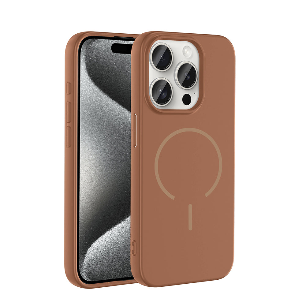 Apple iPhone 15 Pro Uyumlu Kılıf M-safe Şarj Özellikli Zore Meta Kapak
