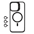 Apple iPhone 15 Pro Uyumlu Kılıf M-safe Şarj Özellikli Standlı Zore M-safe Klon Lensli Kapak