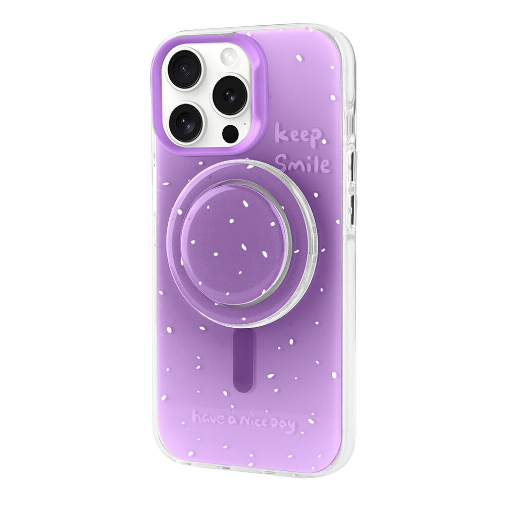 Apple iPhone 15 Pro Uyumlu Kılıf M-safe Şarj Özellikli Tak-Çıkar Pop Soketli Zore Tiktok Kapak
