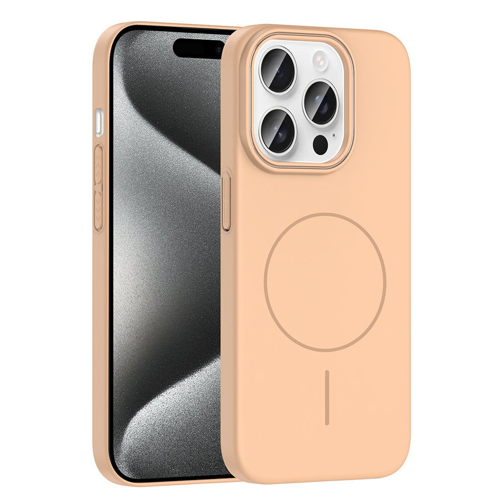 Apple iPhone 15 Pro Uyumlu Kılıf M-safe Şarj Özellikli Zore Ruby Sert Kapak