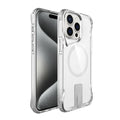 Apple iPhone 15 Pro Uyumlu Kılıf M-safe Şarj Özellikli Zore T-Max Standlı Kapak