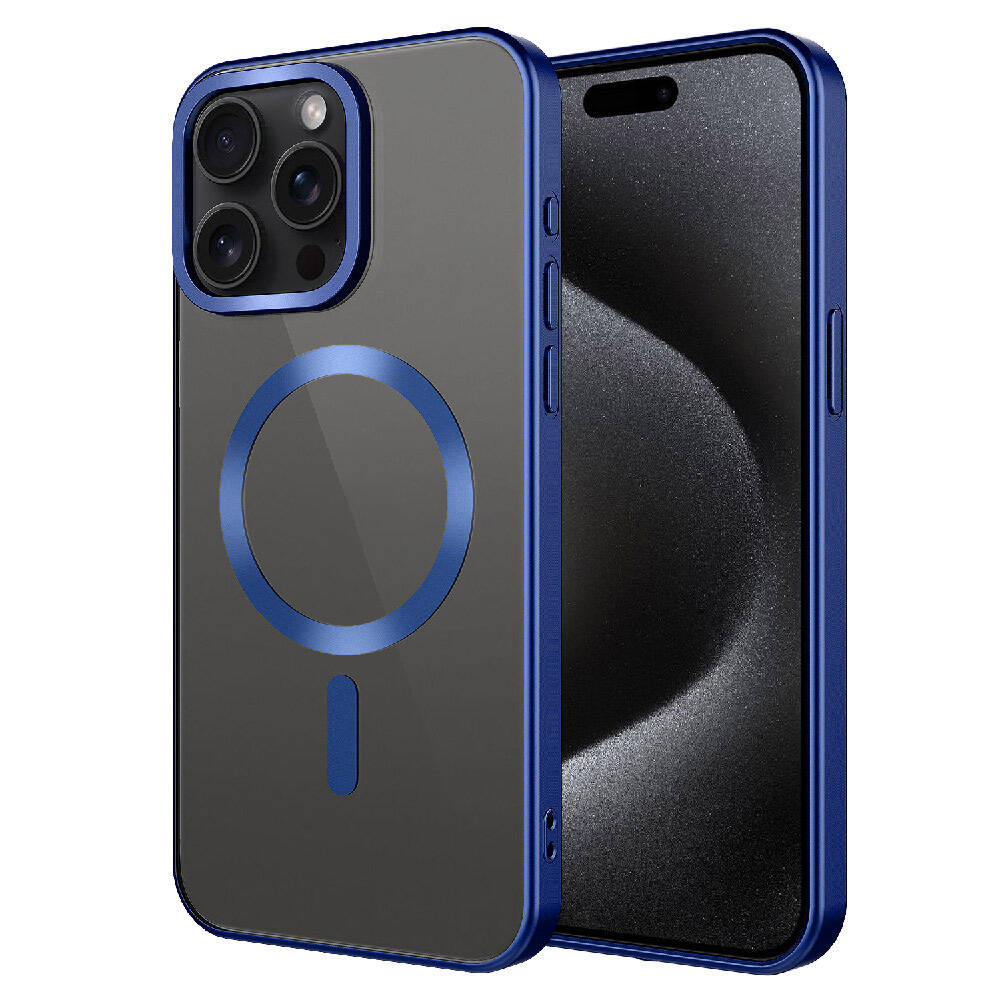 Apple iPhone 15 Pro Uyumlu Kılıf Mat Tasarımlı M-safe Wireless Şarj Özellikli Zore Mat Setro Kapak