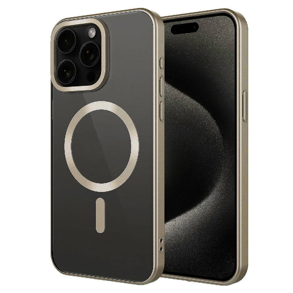 Apple iPhone 15 Pro Uyumlu Kılıf Mat Tasarımlı M-safe Wireless Şarj Özellikli Zore Mat Setro Kapak