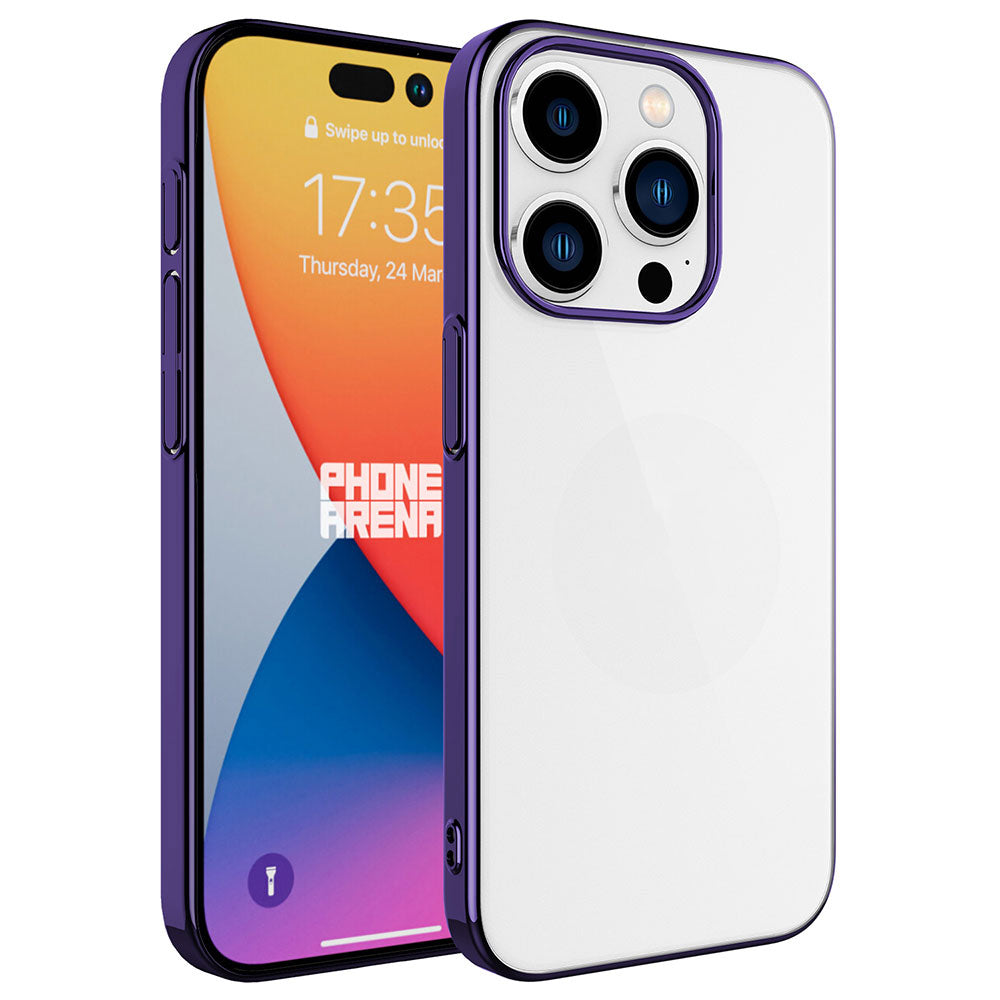 Apple iPhone 15 Pro Uyumlu Kılıf Sert PC Renkli Çerçeveli Zore Riksos Kapak