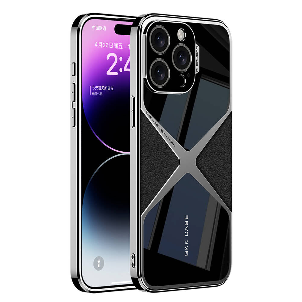 Apple iPhone 15 Pro Uyumlu Kılıf Ultra İnce Kamera Korumalı PC + Deri Arka Yüzey Zore X-Pro Kapak