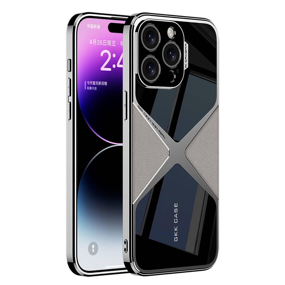 Apple iPhone 15 Pro Uyumlu Kılıf Ultra İnce Kamera Korumalı PC + Deri Arka Yüzey Zore X-Pro Kapak