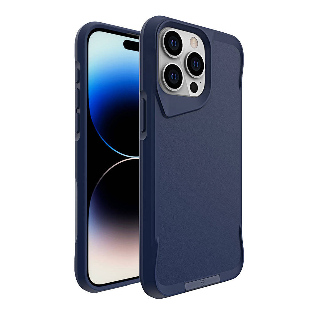 Apple iPhone 15 Pro Uyumlu Kılıf Zore Airbag Kenarlı T-Max Mat Standlı Kapak
