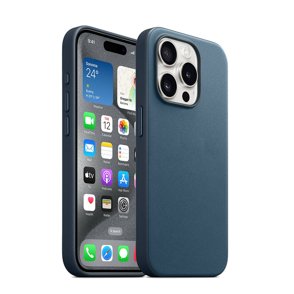 Apple iPhone 15 Pro Uyumlu Kılıf Zore M-safe Şarj Özellikli Mikro Fiber Optimal Kapak