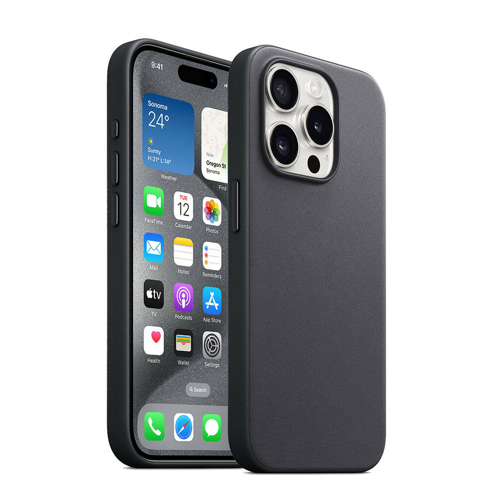 Apple iPhone 15 Pro Uyumlu Kılıf Zore M-safe Şarj Özellikli Mikro Fiber Optimal Kapak