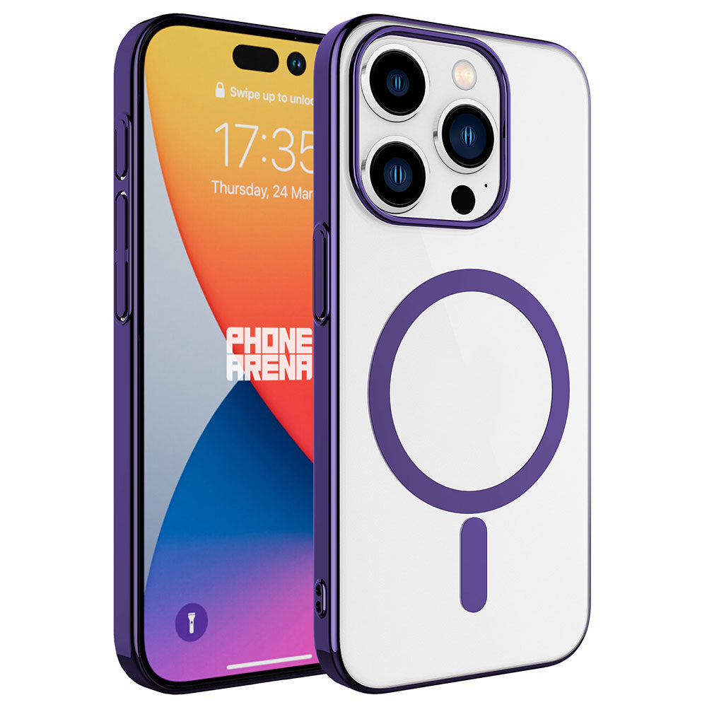 Apple iPhone 15 Pro Uyumlu Kılıf Zore Wireless Şarj Özellikli Pixel M-safe Kapak