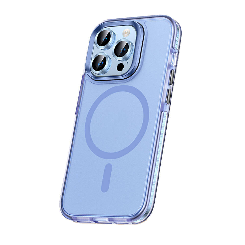 Apple iPhone 15 Pro Max Uyumlu Kılıf Airbagli M-safe Wireless Şarj Özellikli Lens Koruyuculu Zore Klaptika Kapak
