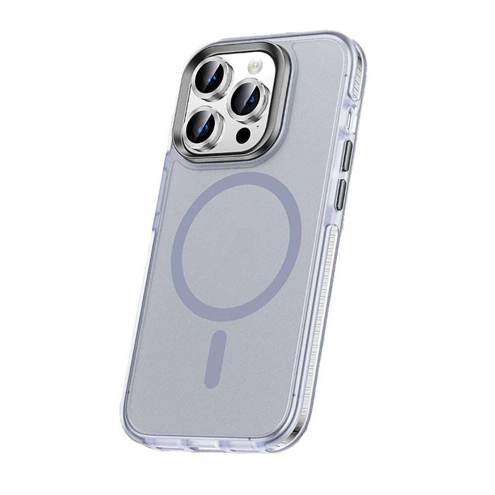 Apple iPhone 15 Pro Max Uyumlu Kılıf Airbagli M-safe Wireless Şarj Özellikli Lens Koruyuculu Zore Klaptika Kapak
