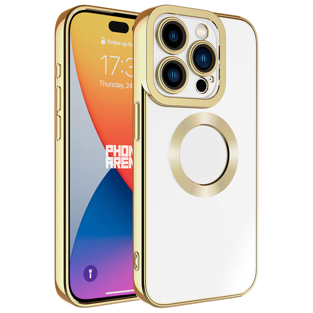 Apple iPhone 15 Pro Max Uyumlu Kılıf Kamera Korumalı Logo Gösteren Zore Omega Kapak