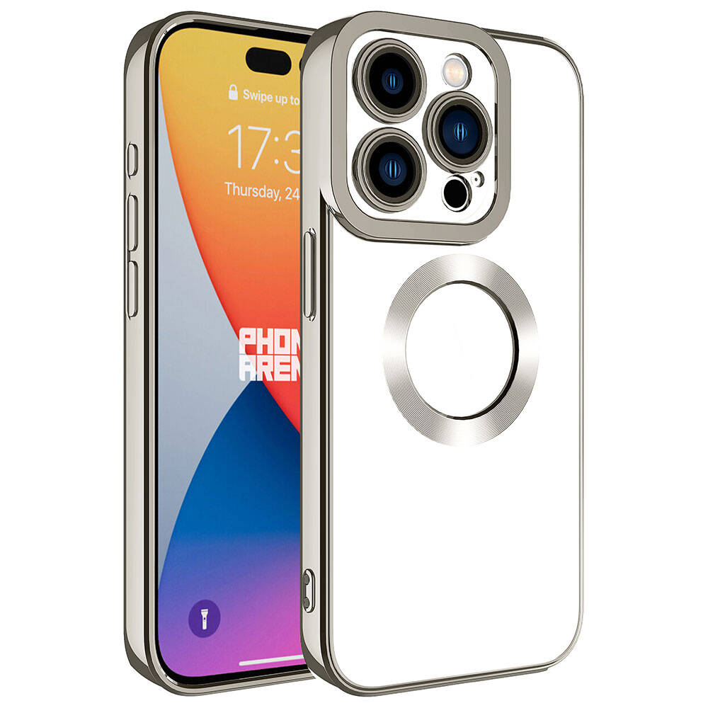 Apple iPhone 15 Pro Max Uyumlu Kılıf Kamera Korumalı Logo Gösteren Zore Omega Kapak
