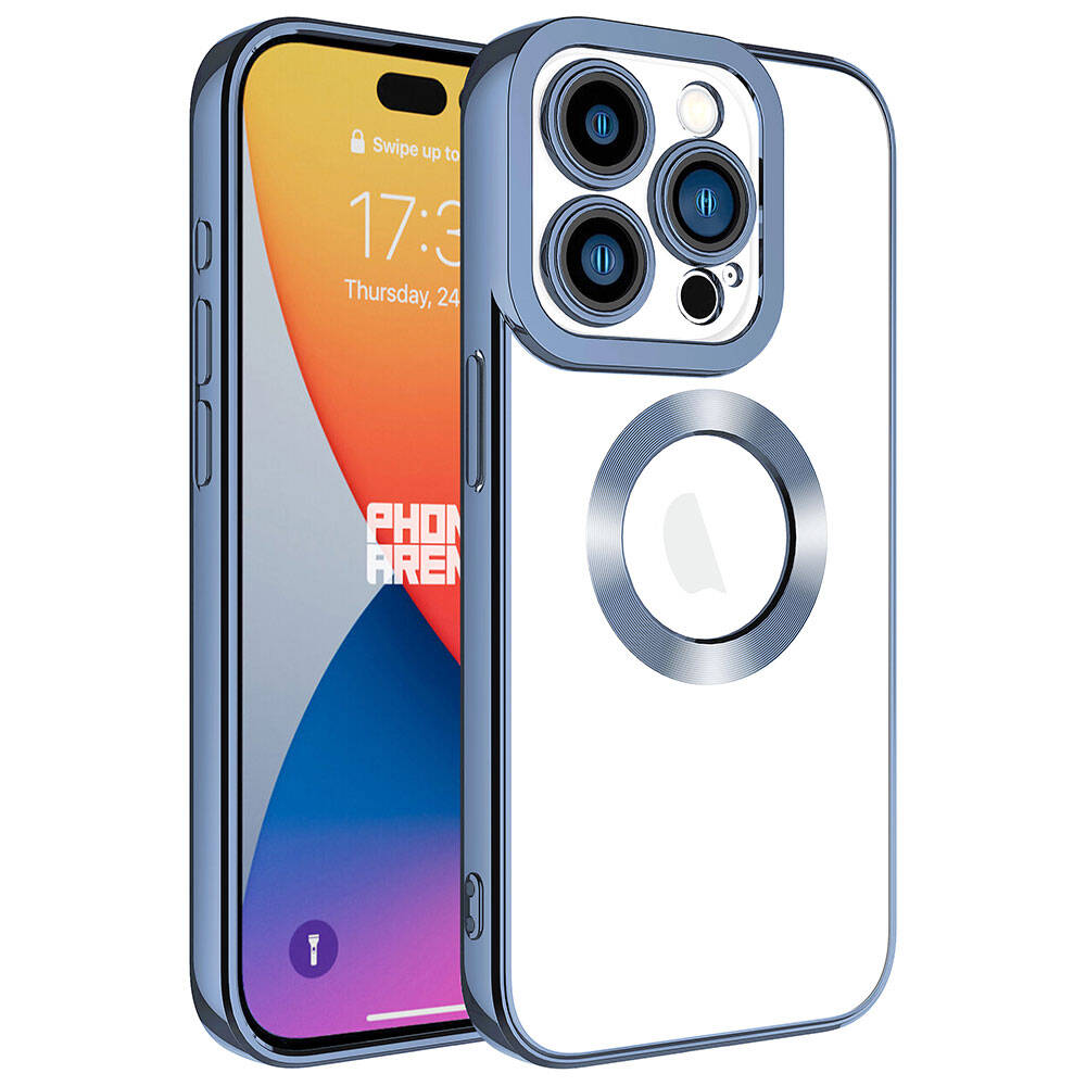 Apple iPhone 15 Pro Max Uyumlu Kılıf Kamera Korumalı Logo Gösteren Zore Omega Kapak