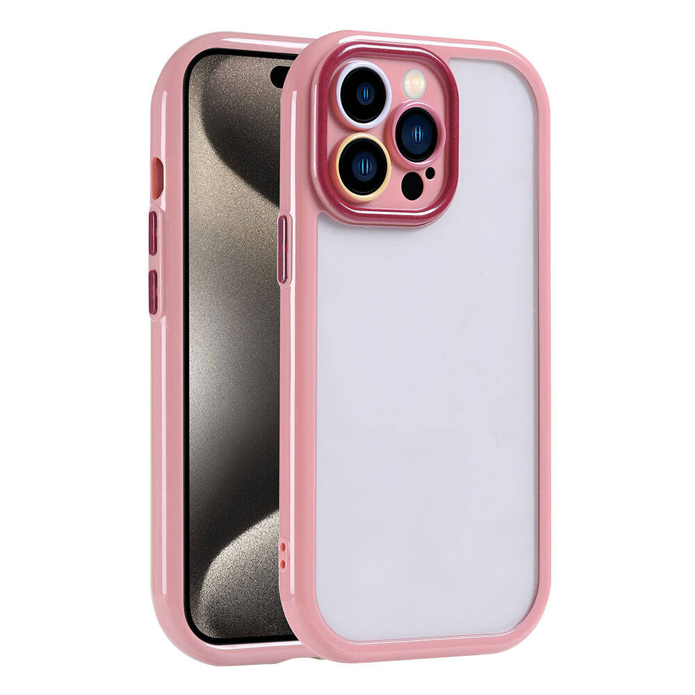 Apple iPhone 15 Pro Max Uyumlu Kılıf Kamera Korumalı Renkli Kenar ve Çerçeve Tasarımlı Zore Vitamin Kapak