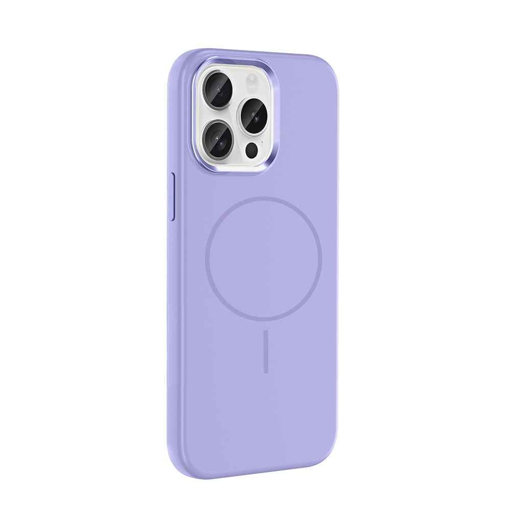 Apple iPhone 15 Pro Max Uyumlu Kılıf M-Safe Şarj Özellikli Metal Kamera Çerçeveli Zore Edi Silikon Kapak
