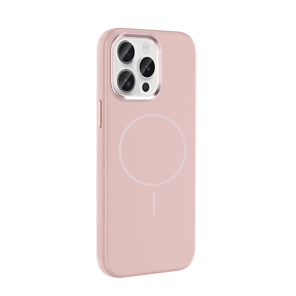 Apple iPhone 15 Pro Max Uyumlu Kılıf M-Safe Şarj Özellikli Metal Kamera Çerçeveli Zore Edi Silikon Kapak