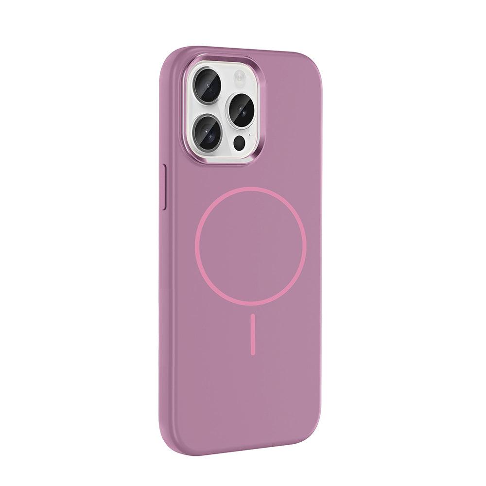 Apple iPhone 15 Pro Max Uyumlu Kılıf M-Safe Şarj Özellikli Metal Kamera Çerçeveli Zore Edi Silikon Kapak