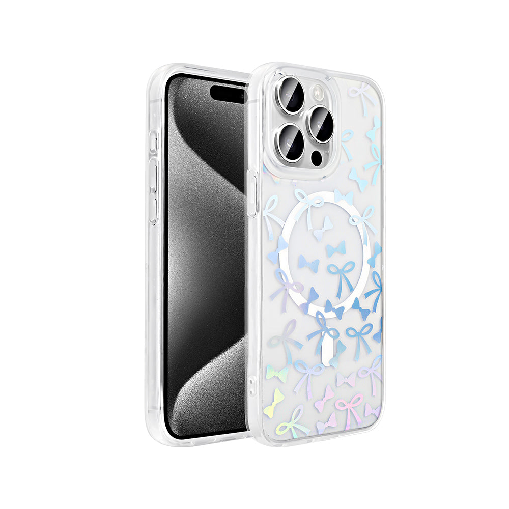 Apple iPhone 15 Pro Max Uyumlu Kılıf M-Safe Şarj Özellikli Şeffaf Zore Folk Sert Kapak