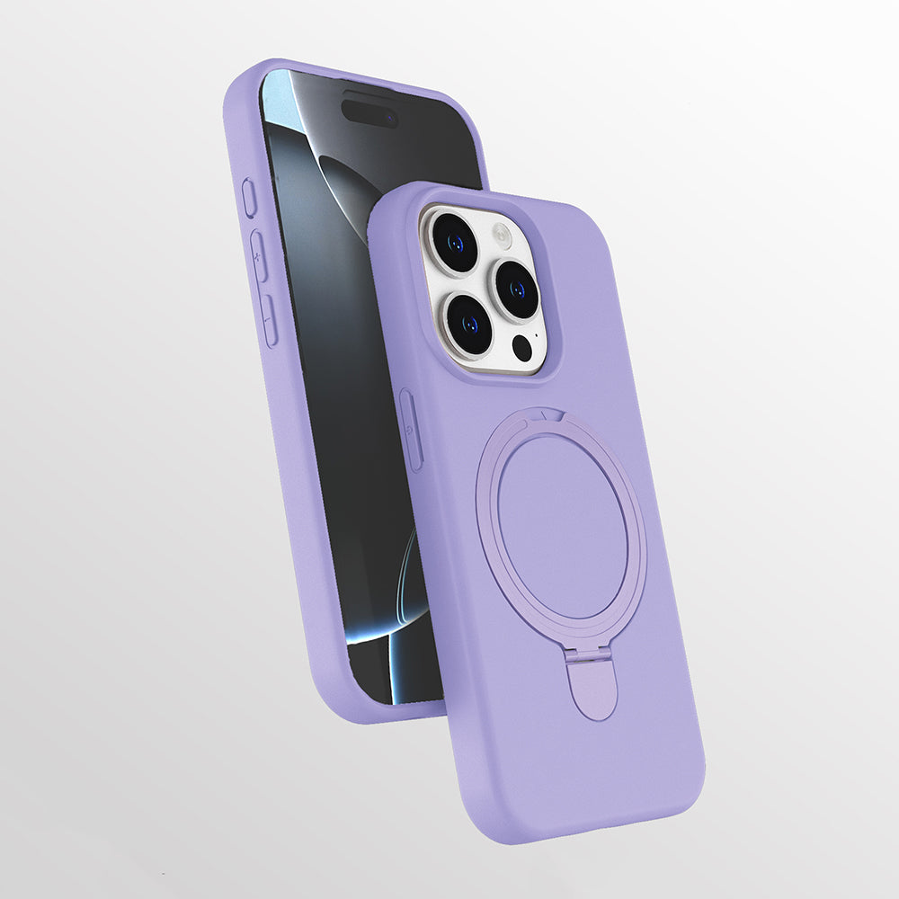 Apple iPhone 15 Pro Max Uyumlu Kılıf M-safe Şarj Özellikli Standlı Zore Samara Kapak
