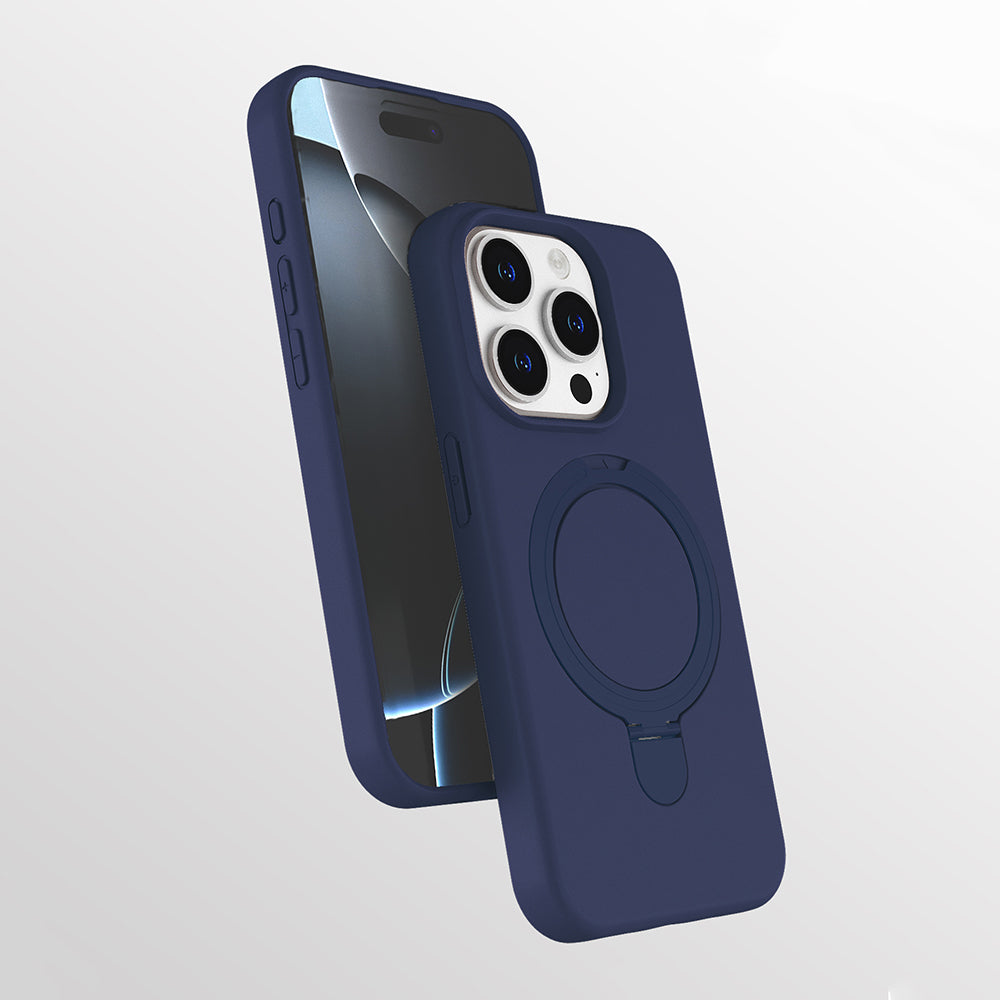 Apple iPhone 15 Pro Max Uyumlu Kılıf M-safe Şarj Özellikli Standlı Zore Samara Kapak