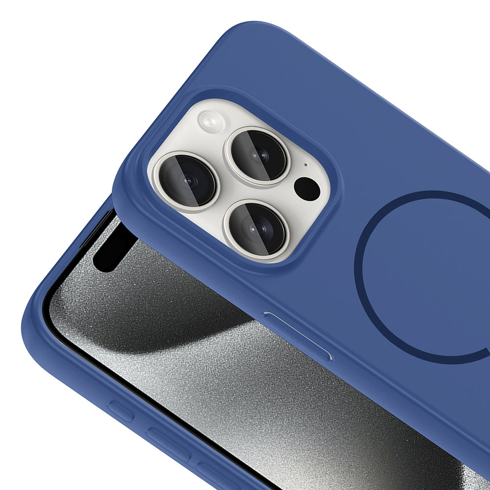 Apple iPhone 15 Pro Max Uyumlu Kılıf M-safe Şarj Özellikli Zore Meta Kapak