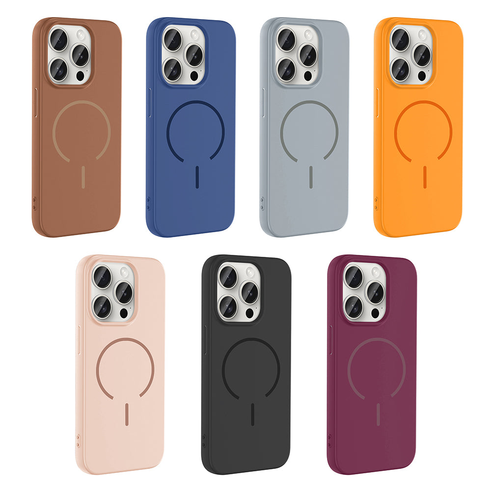 Apple iPhone 15 Pro Max Uyumlu Kılıf M-safe Şarj Özellikli Zore Meta Kapak