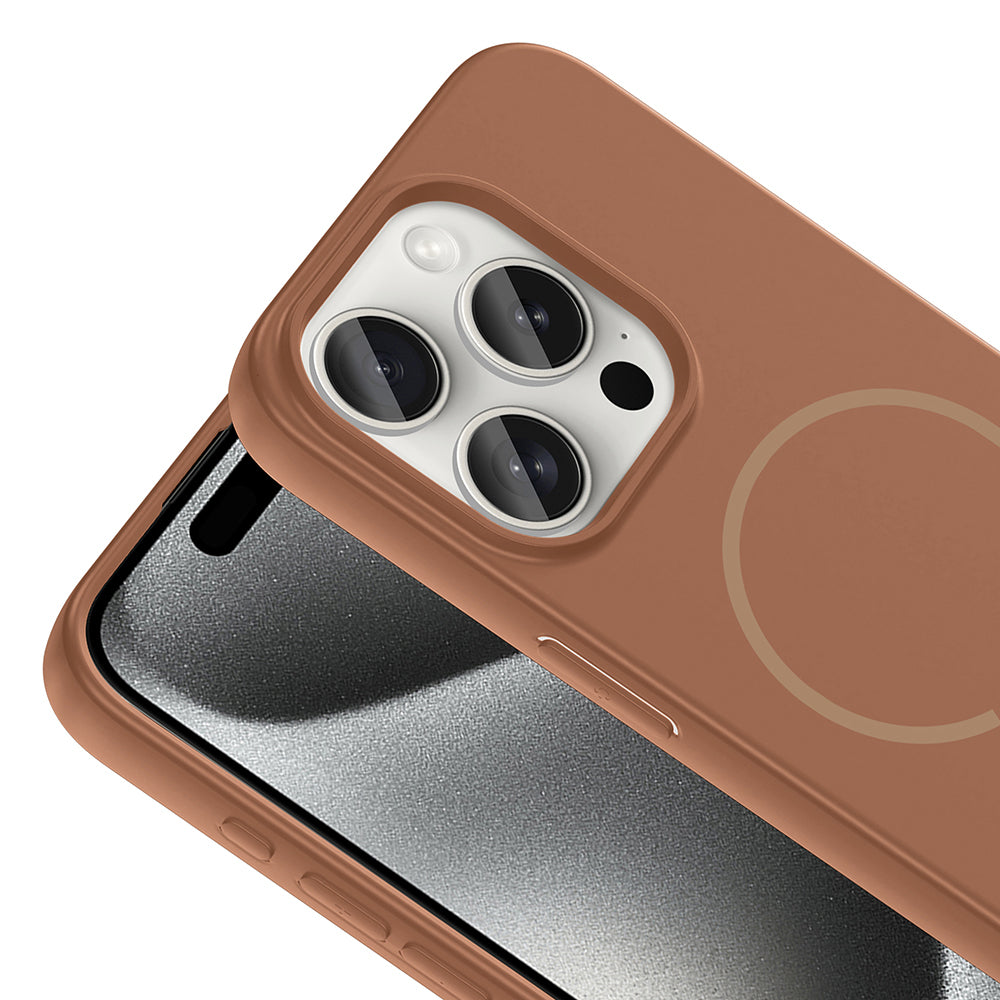 Apple iPhone 15 Pro Max Uyumlu Kılıf M-safe Şarj Özellikli Zore Meta Kapak