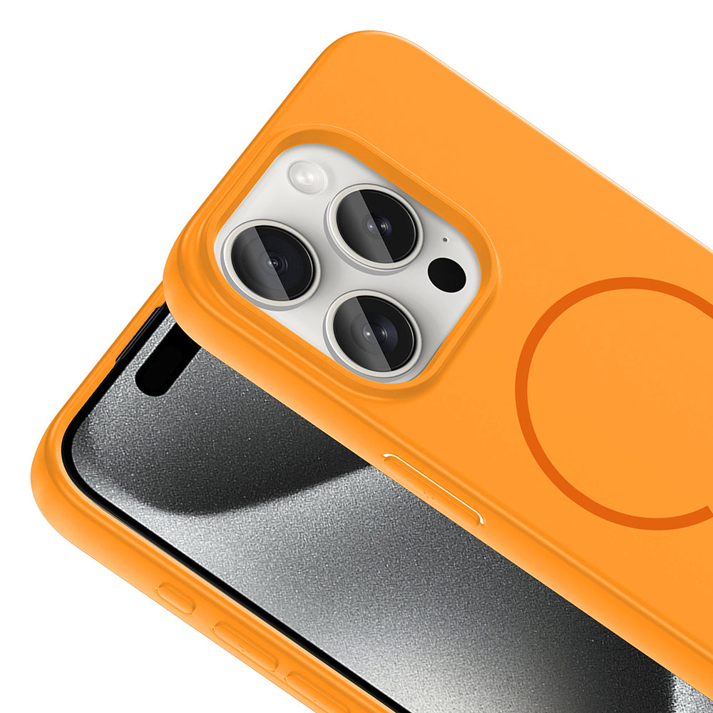 Apple iPhone 15 Pro Max Uyumlu Kılıf M-safe Şarj Özellikli Zore Meta Kapak