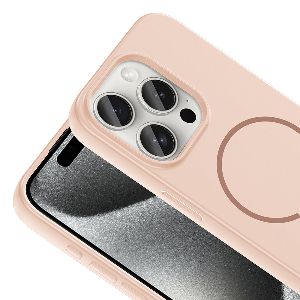 Apple iPhone 15 Pro Max Uyumlu Kılıf M-safe Şarj Özellikli Zore Meta Kapak