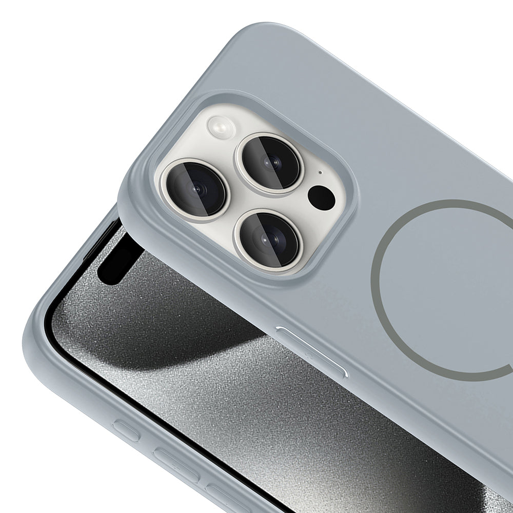 Apple iPhone 15 Pro Max Uyumlu Kılıf M-safe Şarj Özellikli Zore Meta Kapak