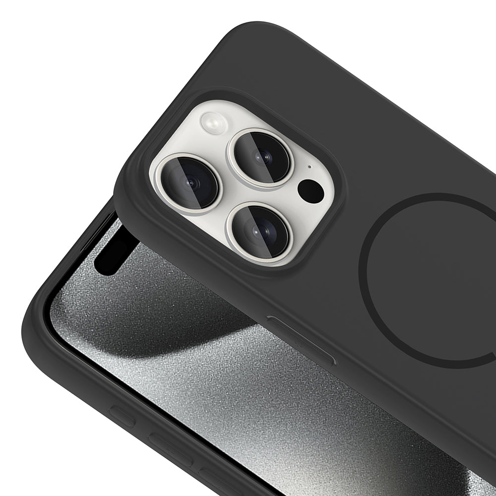 Apple iPhone 15 Pro Max Uyumlu Kılıf M-safe Şarj Özellikli Zore Meta Kapak