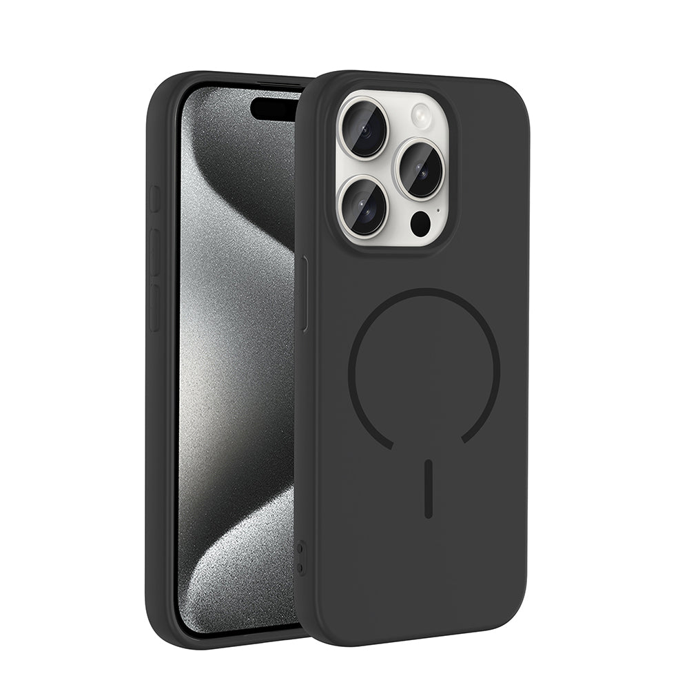 Apple iPhone 15 Pro Max Uyumlu Kılıf M-safe Şarj Özellikli Zore Meta Kapak