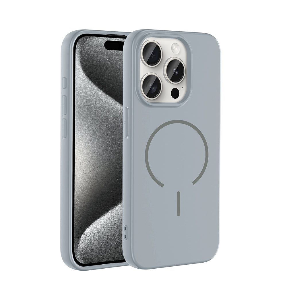 Apple iPhone 15 Pro Max Uyumlu Kılıf M-safe Şarj Özellikli Zore Meta Kapak