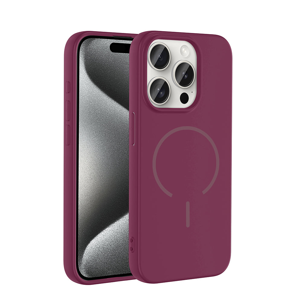 Apple iPhone 15 Pro Max Uyumlu Kılıf M-safe Şarj Özellikli Zore Meta Kapak