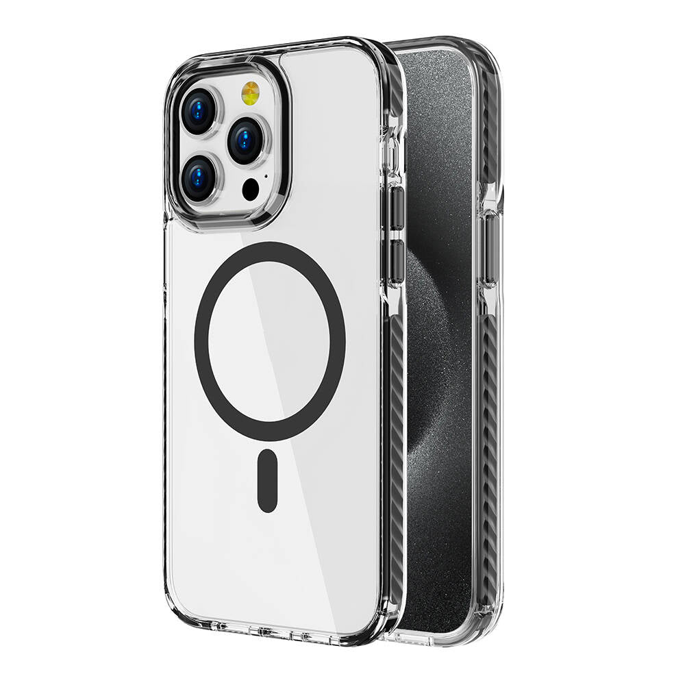 Apple iPhone 15 Pro Max Uyumlu Kılıf M-safe Şarj Özellikli Airbagli Takılabilir Askı Aparatlı Zore Nana Kapak