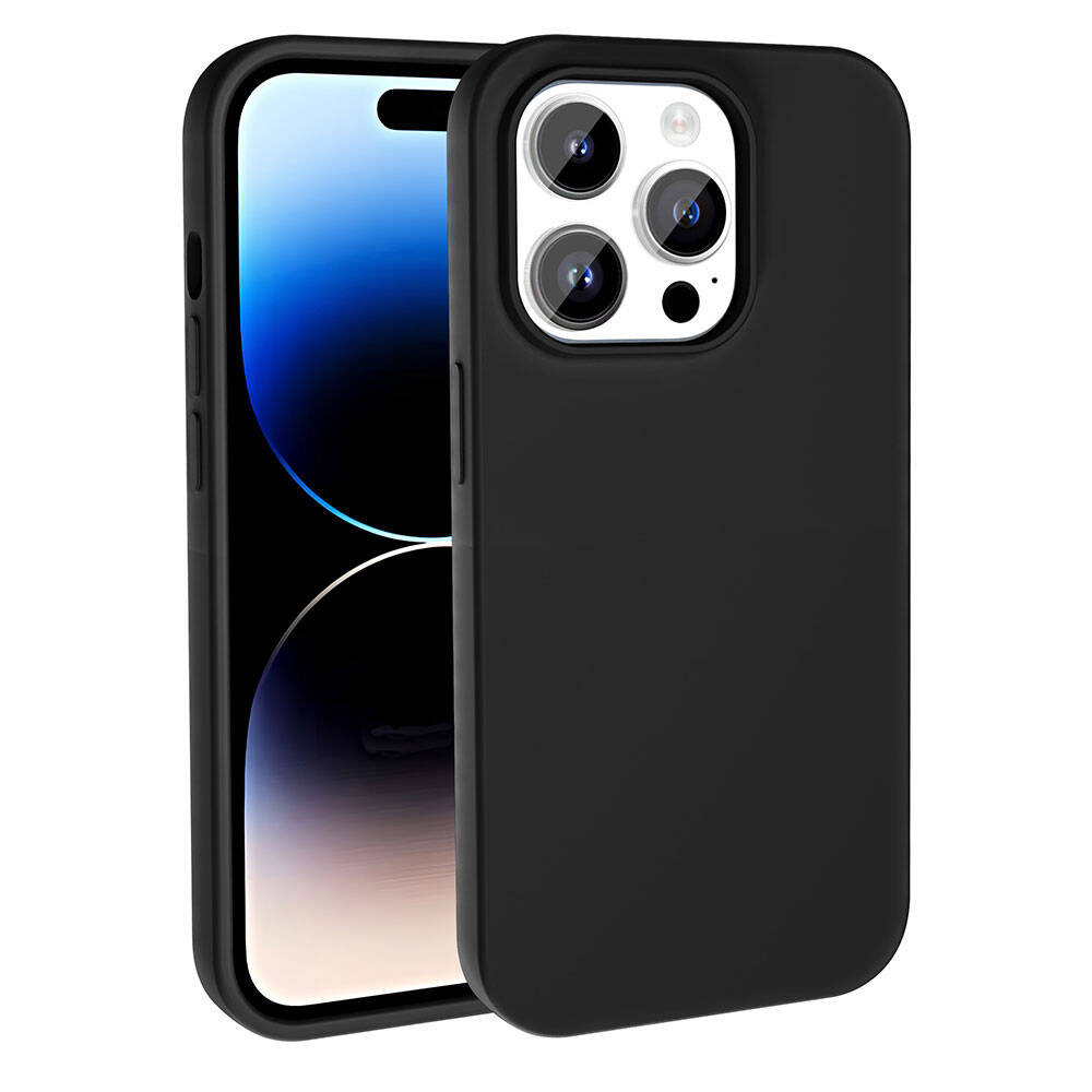 Apple iPhone 15 Pro Max Uyumlu Kılıf M-safe Şarj Özellikli Sıvı Teknolojili Silinebilir Sert Zore Kivi Kapak