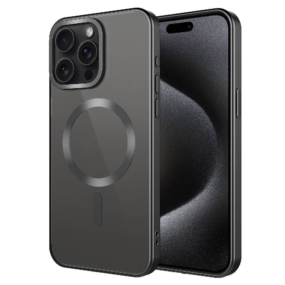 Apple iPhone 15 Pro Max Uyumlu Kılıf Mat Tasarımlı M-safe Wireless Şarj Özellikli Zore Mat Setro Kapak