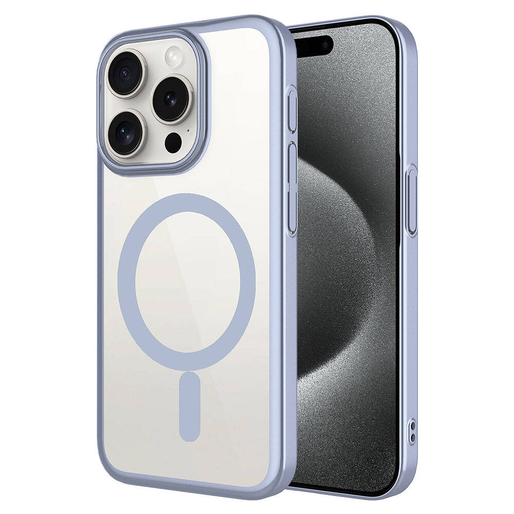 Apple iPhone 15 Pro Max Uyumlu Kılıf Wireless Şarj Özellikli Sert PC Zore Mat Riksos M-safe Kapak