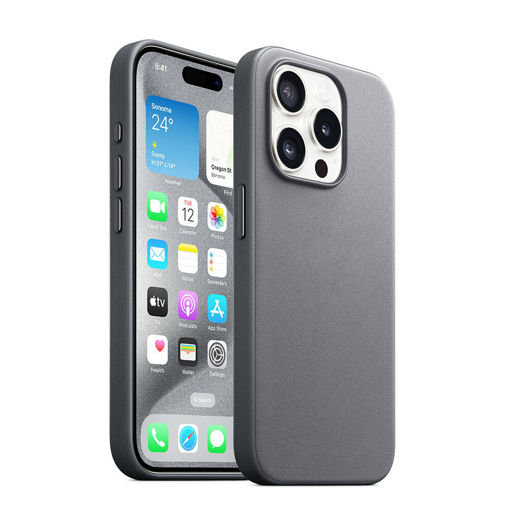 Apple iPhone 15 Pro Max Uyumlu Kılıf Zore M-safe Şarj Özellikli Mikro Fiber Optimal Kapak