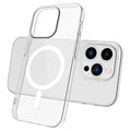 Apple iPhone 15 Pro Max Uyumlu Kılıf Zore M-safe Şarj Özellikli Şeffaf Tek Kamera Çerçeveli Porto Kapak