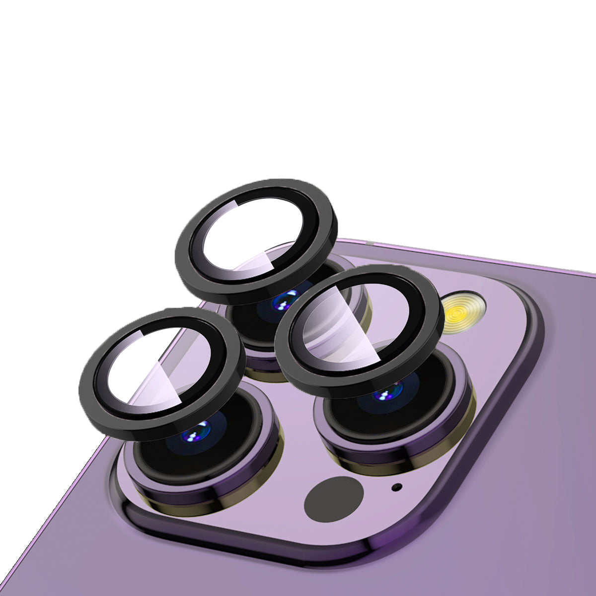 Apple iPhone 15 Pro Max Zore CL-12 Premium Safir Parmak İzi Bırakmayan Anti-Reflective Kamera Lens Koruyucu