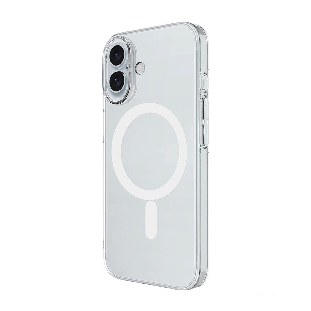 Apple iPhone 16 Kamera Korumalı M-Safe Şarj Özellikli Şeffaf Zore London Sert PC Kapak