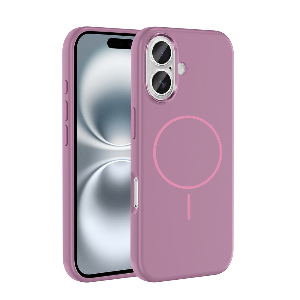 Apple iPhone 16 Uyumlu Kılıf M-Safe Şarj Özellikli Metal Kamera Çerçeveli Zore Edi Silikon Kapak